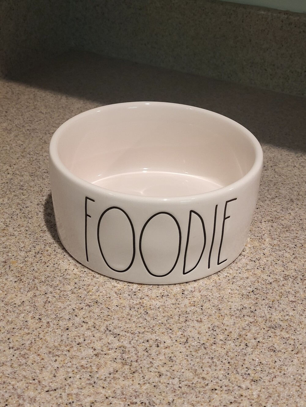 Rae Dunn Artisan Collection By Magenta "FOODIE" Dog Pet Food Pottery Bowl